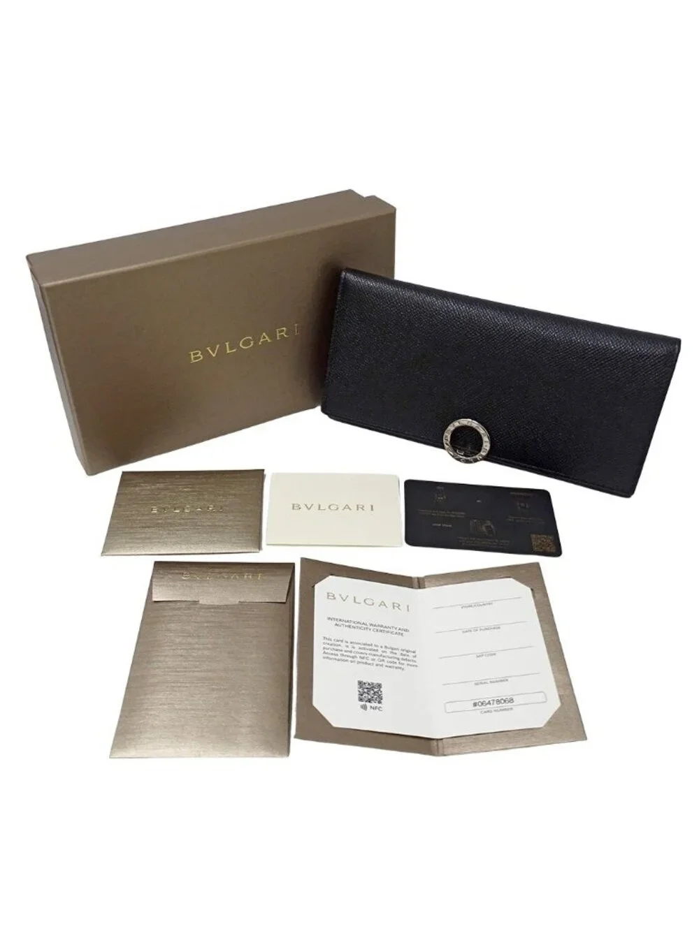 Bvlgari Wallet Leather Black